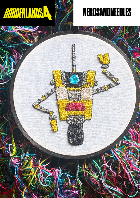 Embroidery Pattern - Claptrap Embroidery Pattern - Claptrap