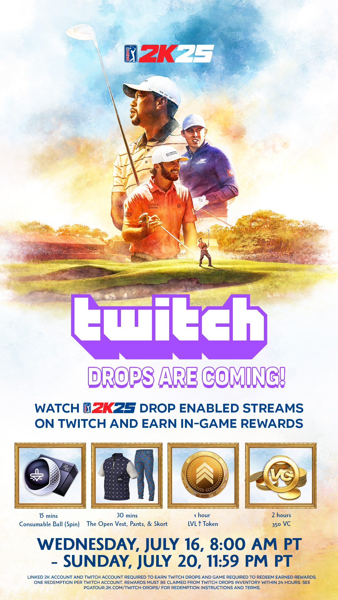 PGA TOUR 2K Twitch Drops PGA TOUR 2K Twitch Drops