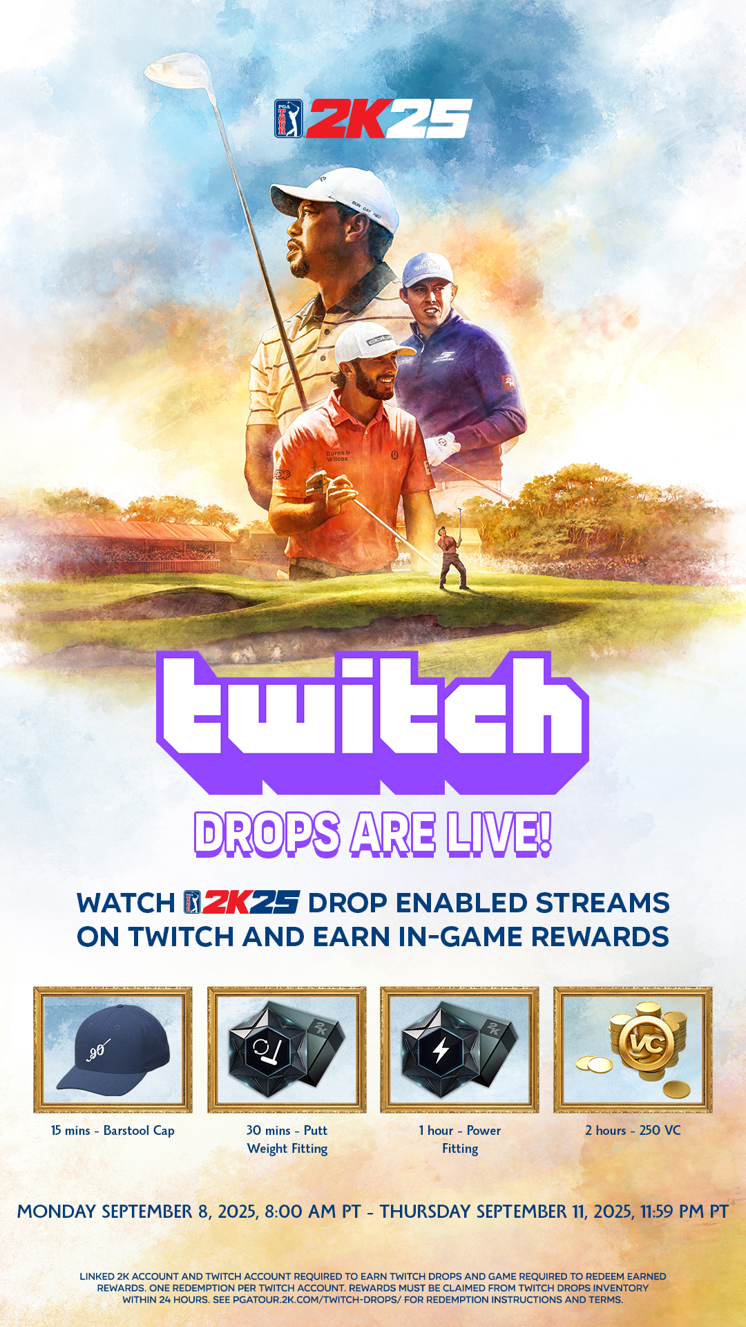 PGA TOUR 2K Twitch Drops PGA TOUR 2K Twitch Drops