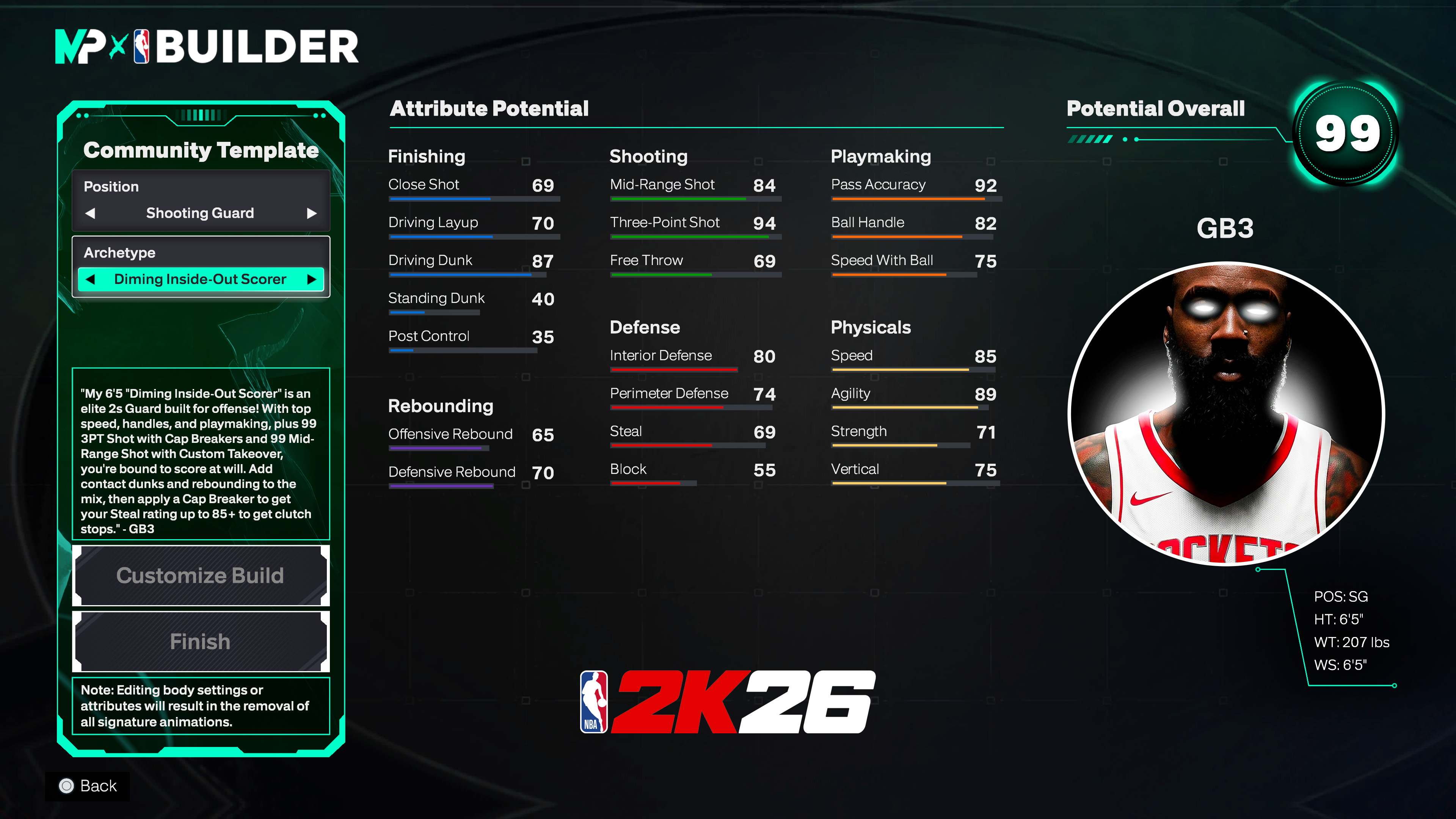 SG - GB3, Diming Inside-Out Scorer SG - GB3, Diming Inside-Out Scorer