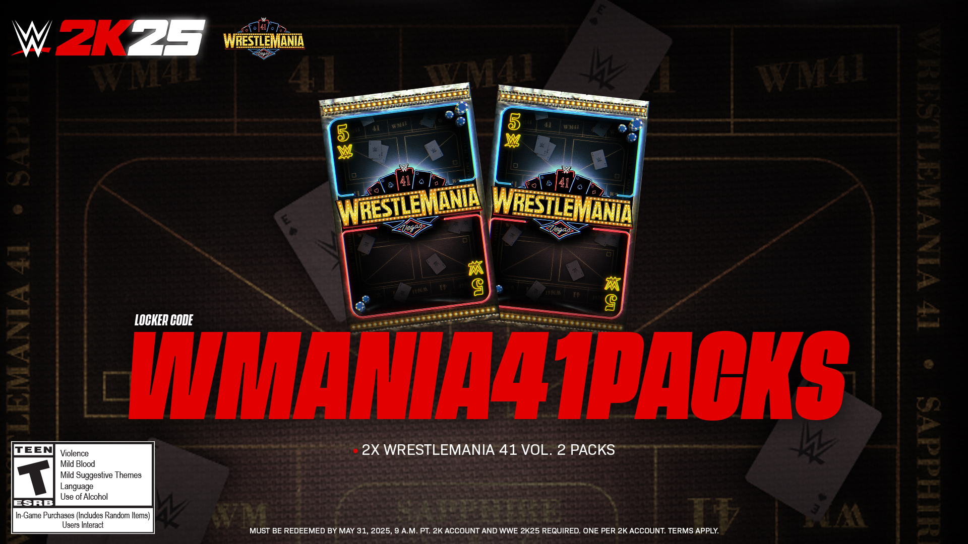WWE25-DLC 1-LOCKER CODE-NA-STATIC-ENUS-ESRB-AGN-1920x1080-FINAL WWE25-DLC 1-LOCKER CODE-NA-STATIC-ENUS-ESRB-AGN-1920x1080-FINAL
