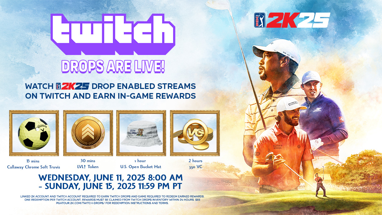PGA TOUR 2K25 Twitch Drops PGA TOUR 2K25 Twitch Drops