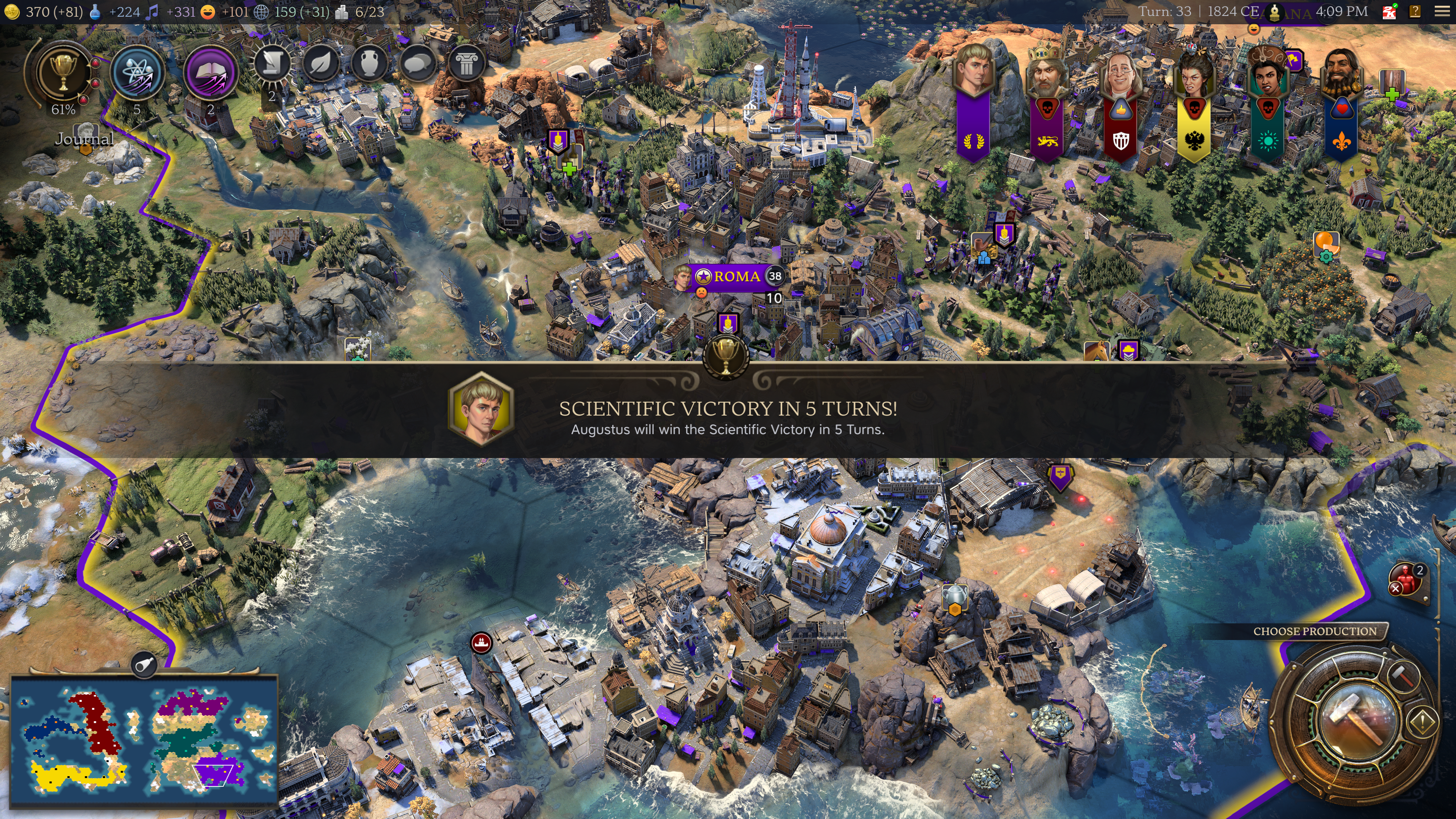 Scientific Victory in 5 Turns