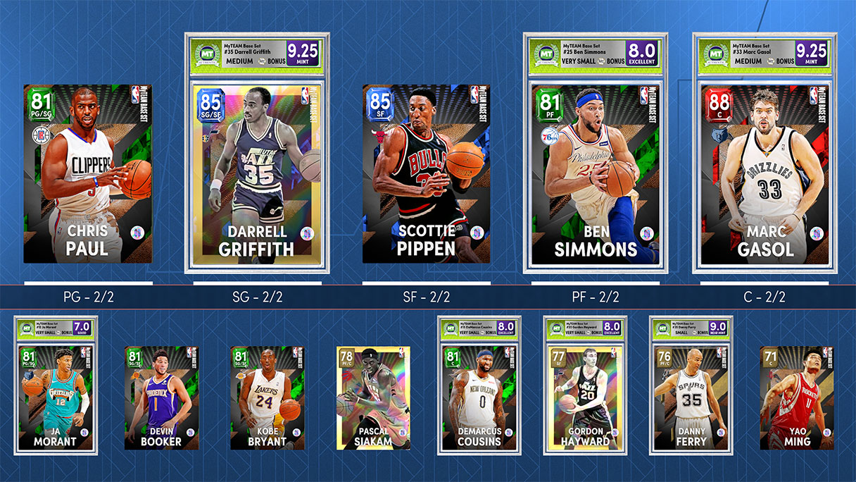 MyTEAM Base Set Lineup