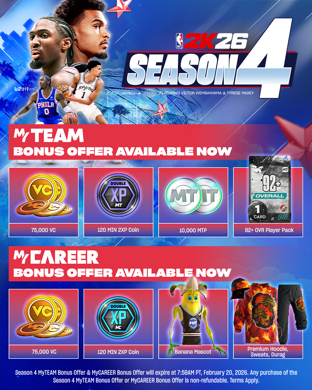 MyTEAM & MyCAREER Bonus Offer