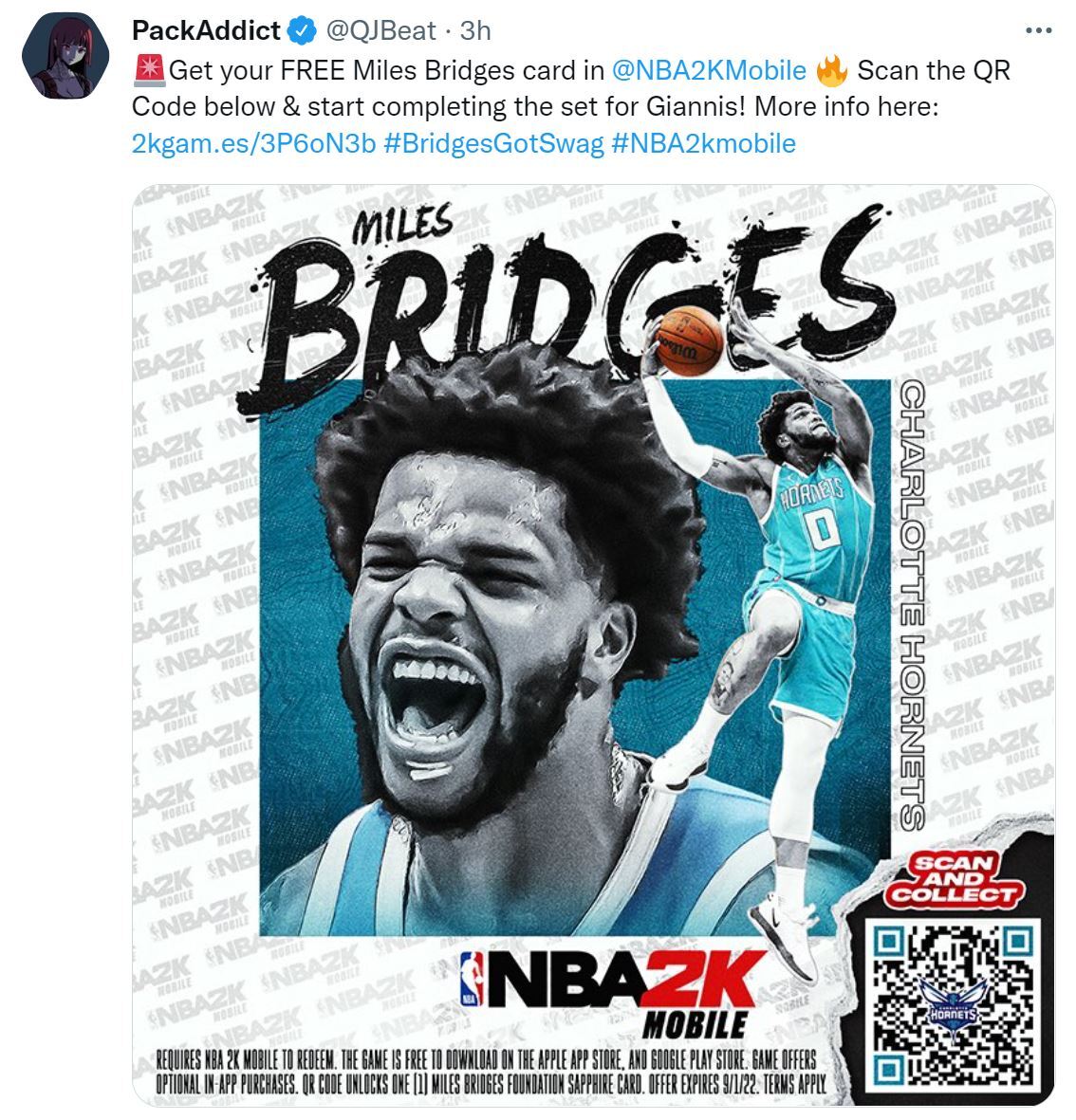 Miles Bridges QR Code 