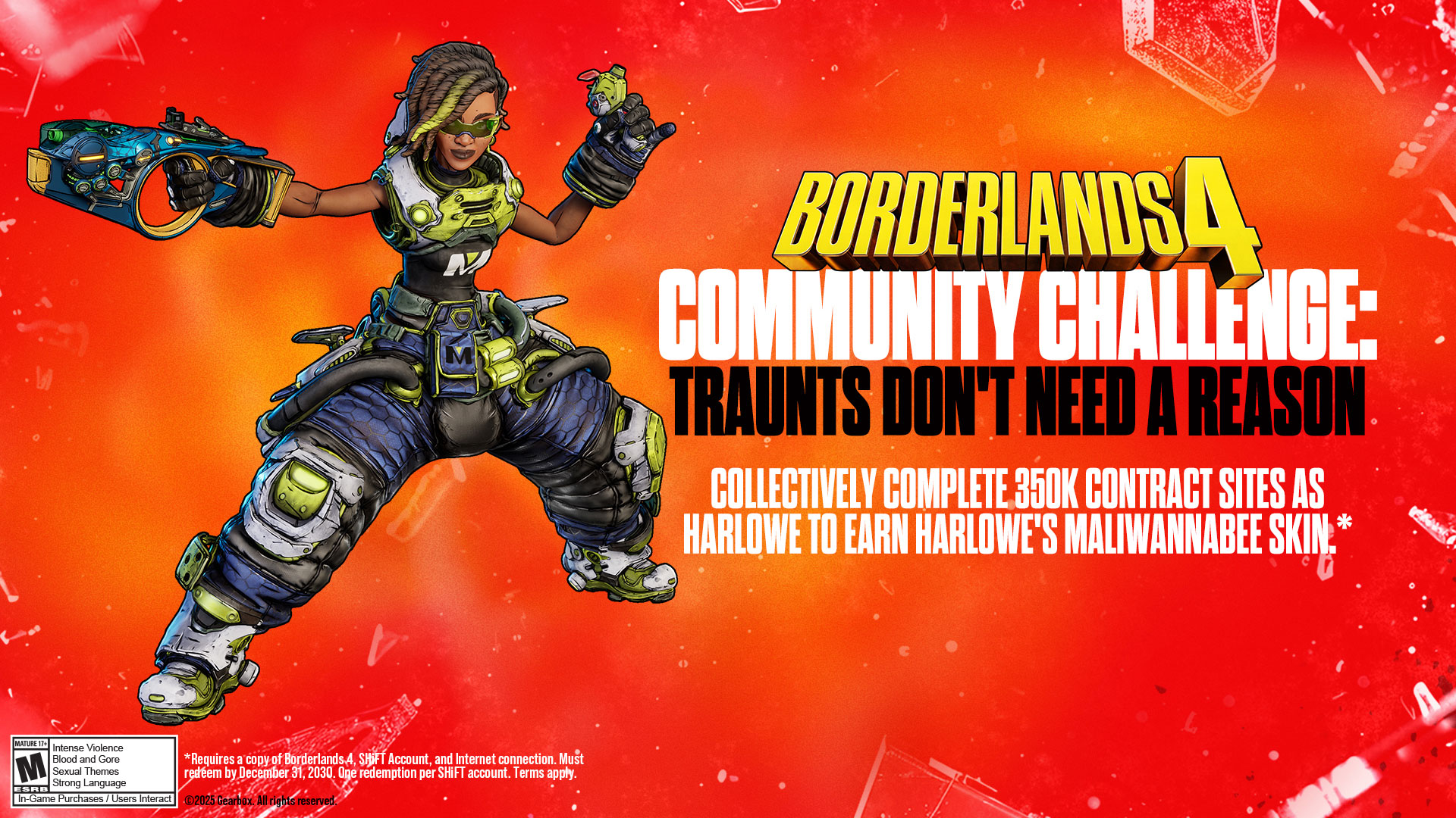 BORDERLANDS4 | Harlowe Community Challenge Setup article | News Article | Image