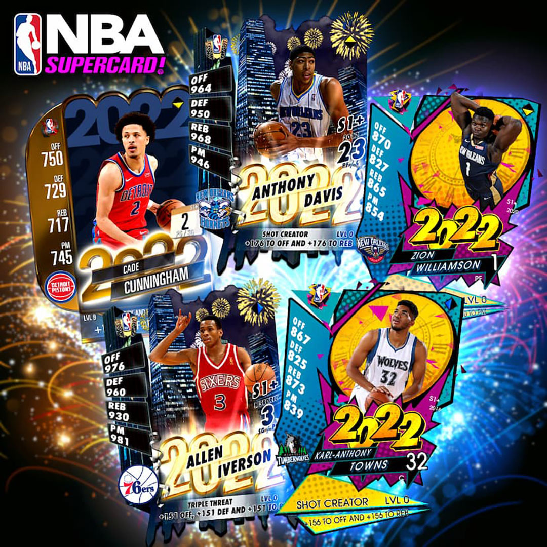 Mobile New Year's themed banner NBA Supercard