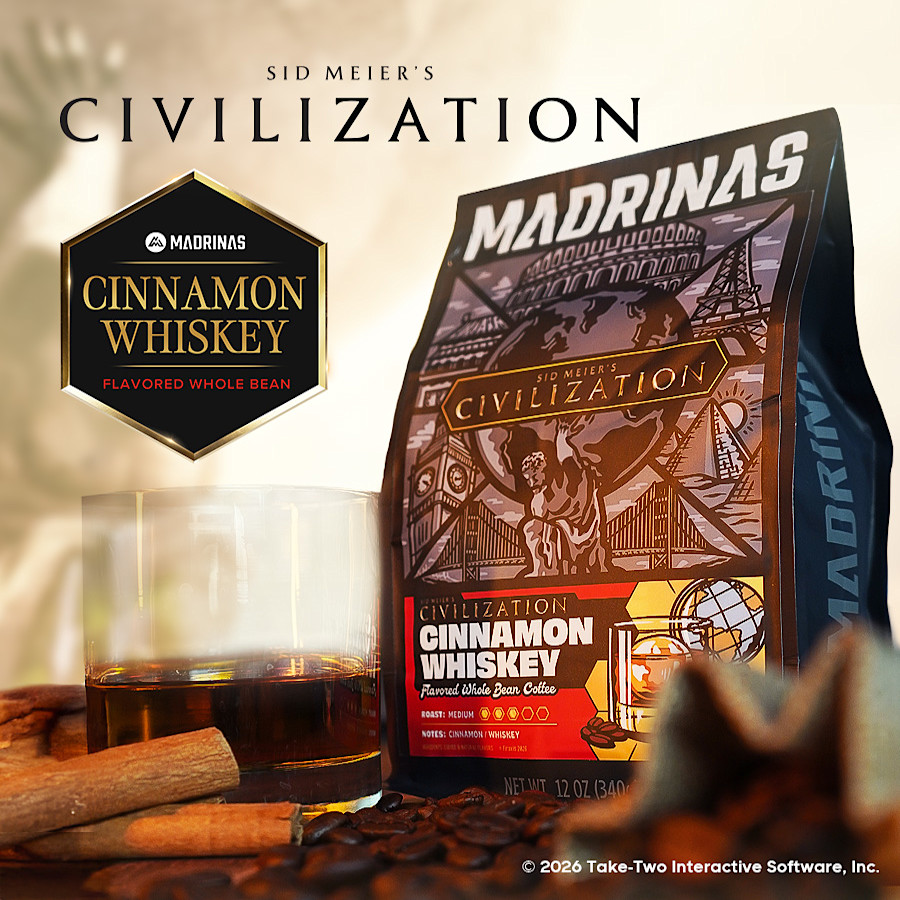 Sid Meier’s Civilization x Madrinas Cinnamon Whiskey 