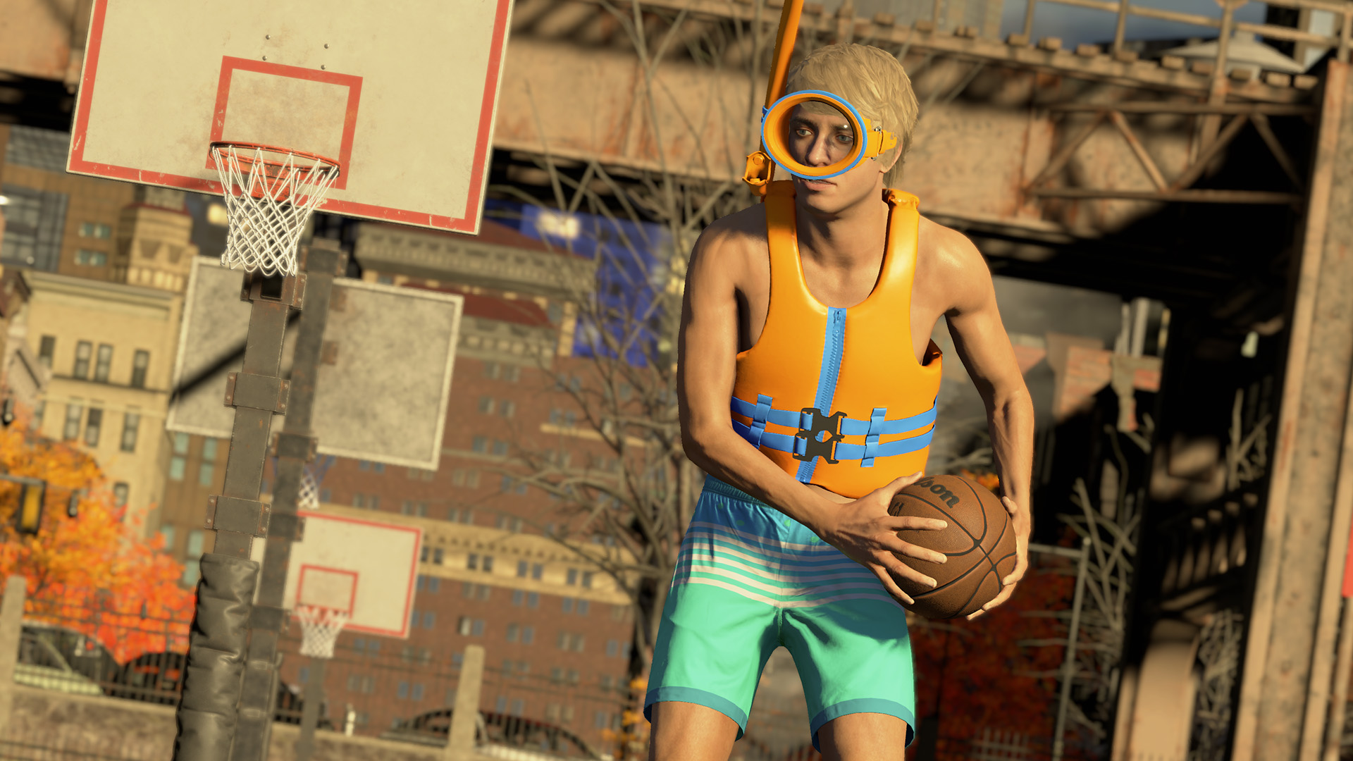 Level 36/37: Orange Summertime Snorkel/Life Jacket