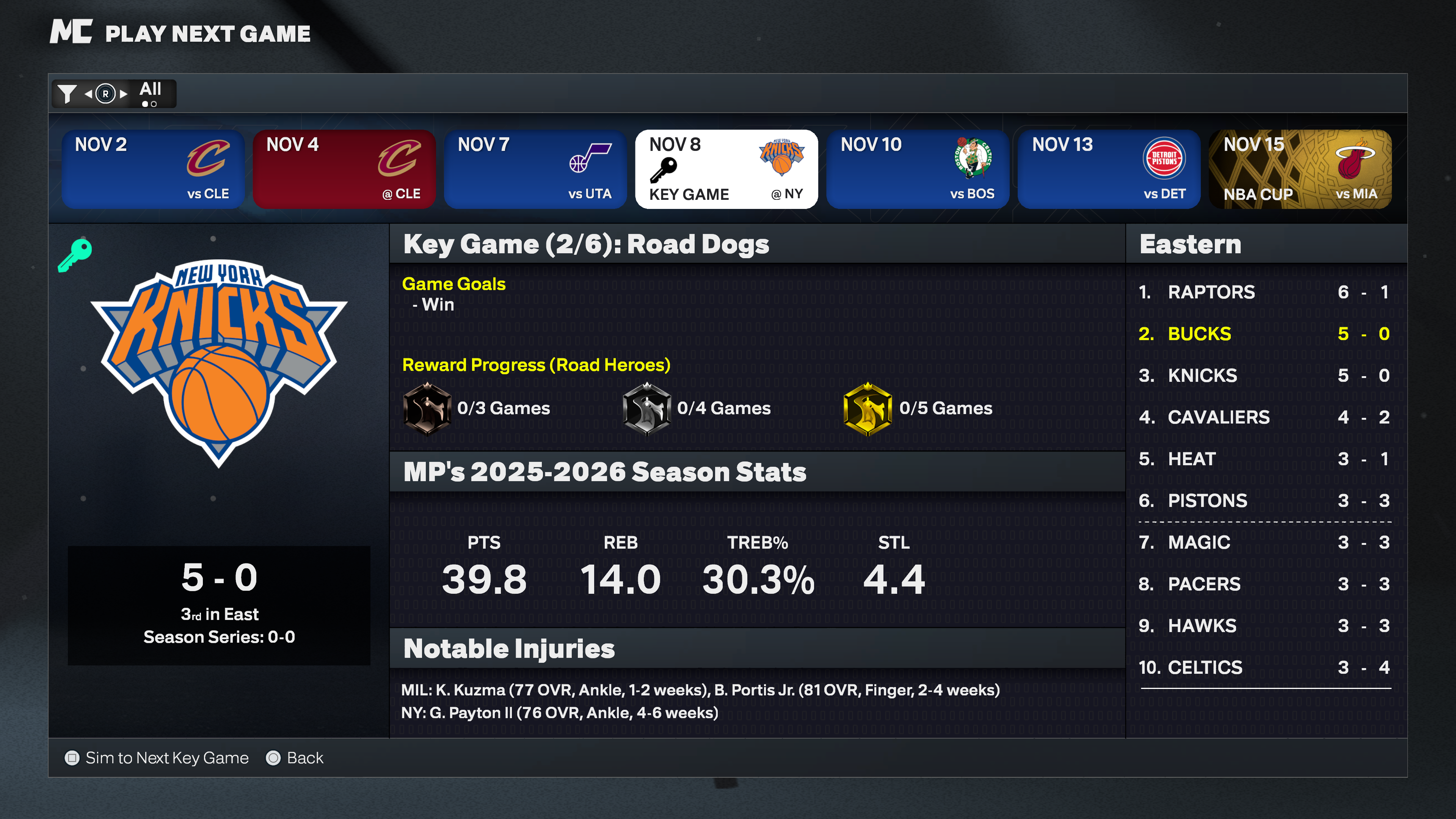 Play Next Game Calendar