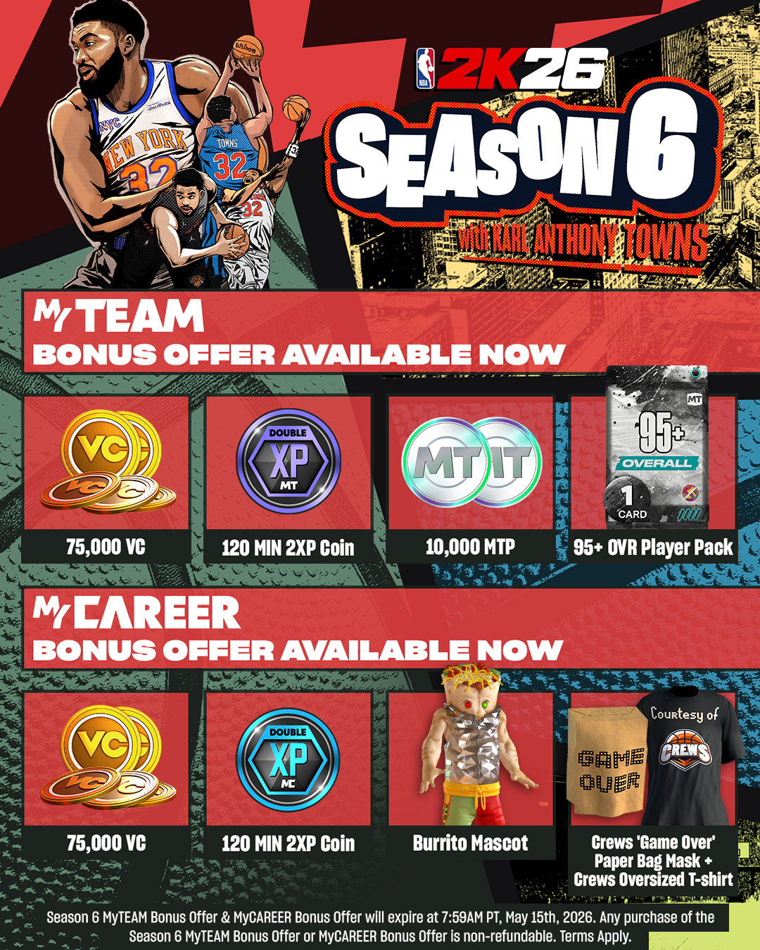 MyTEAM & MyCAREER Bonus Offer
