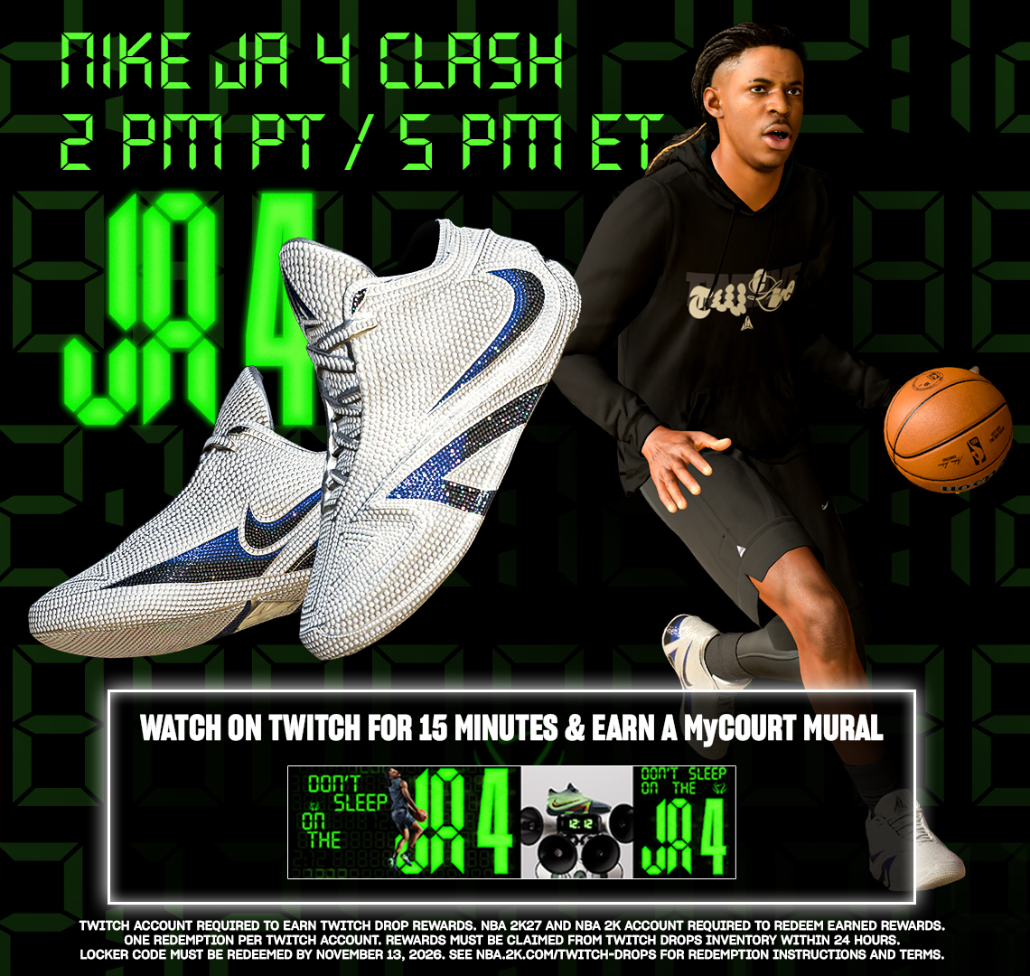 NBA 2K27 x Nike Ja 4 Twitch Drops