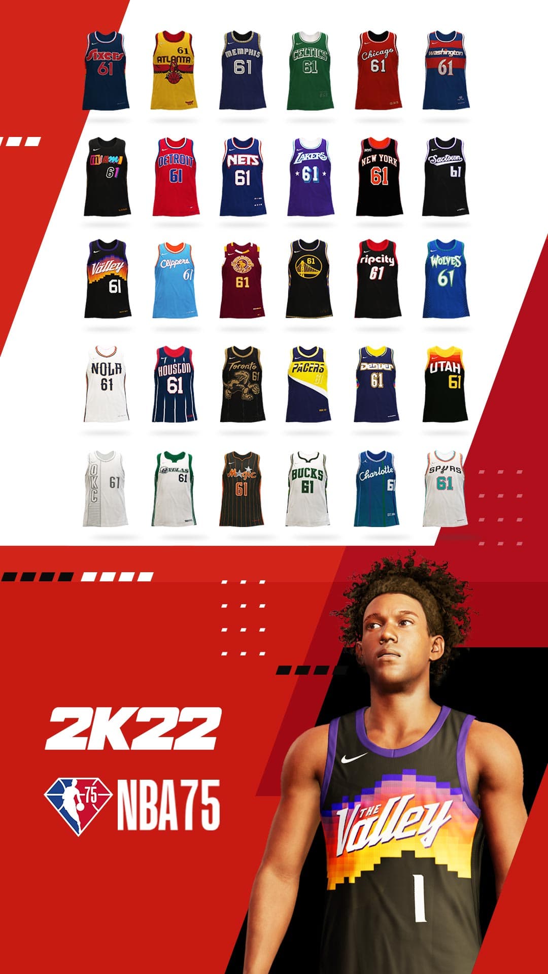 NBA 2K22 NBA 75 Anniversary Jerseys