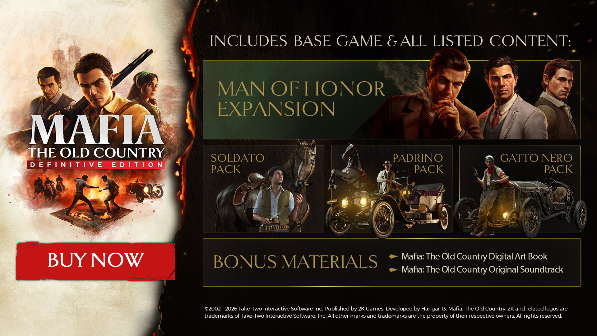 A 2K e a Hangar 13 anunciaram Mafia: The Omertà Collection, uma nova coletânea que reúne quatro jogos da franquia Mafia em um único pacote.