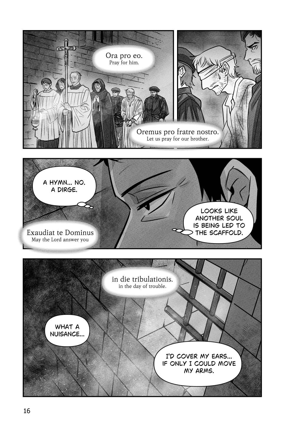 Panels of La Caccia Al Tordo by Discord user Kunkolo
